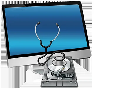 Computer and storage hardware illustrating slow computer performance